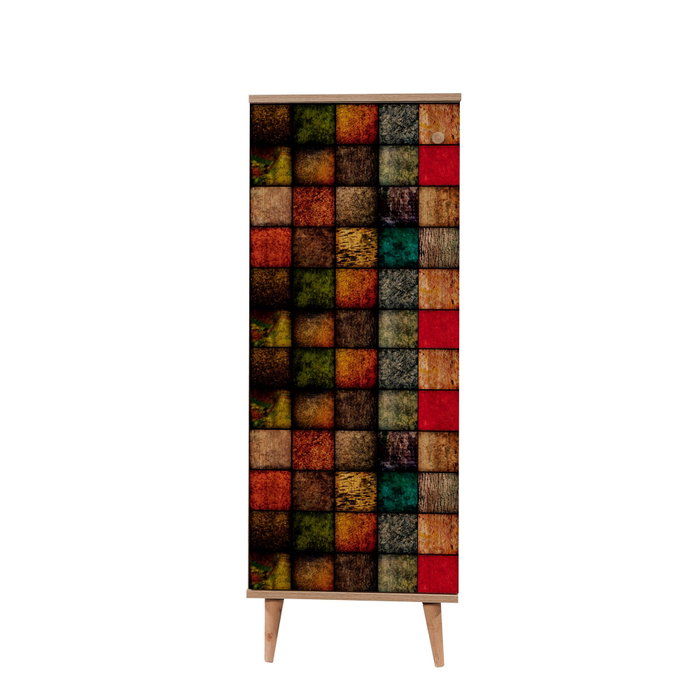 Hanah Home Zapatero 723 Roble Sonoma - Organizador de Calzado 135x50x38 cm, Tablero Partículas Melaminado, Amplio Almacenamiento, Estilo Moderno